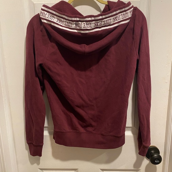 PINK Maroon Half-Zip Hoodie - Picture 2 of 2